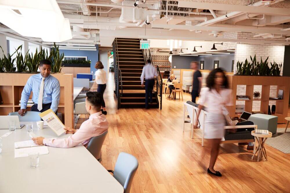 A bustling nj office