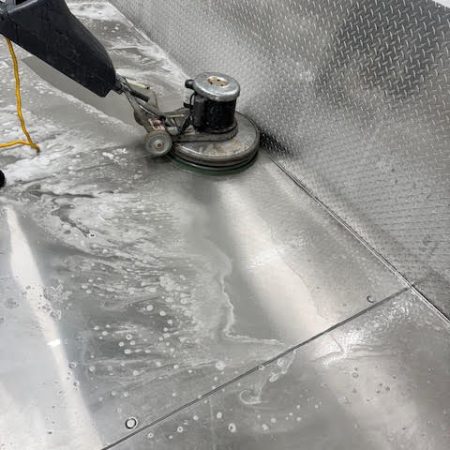 cleaning the floor in commercial cleaning